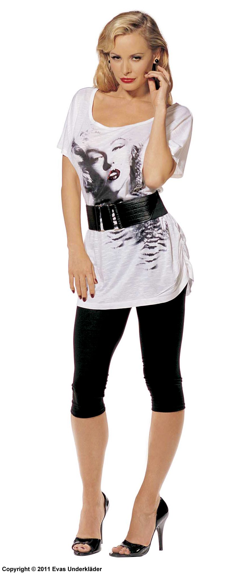 T-shirt med Marilyn Monroe-tryck